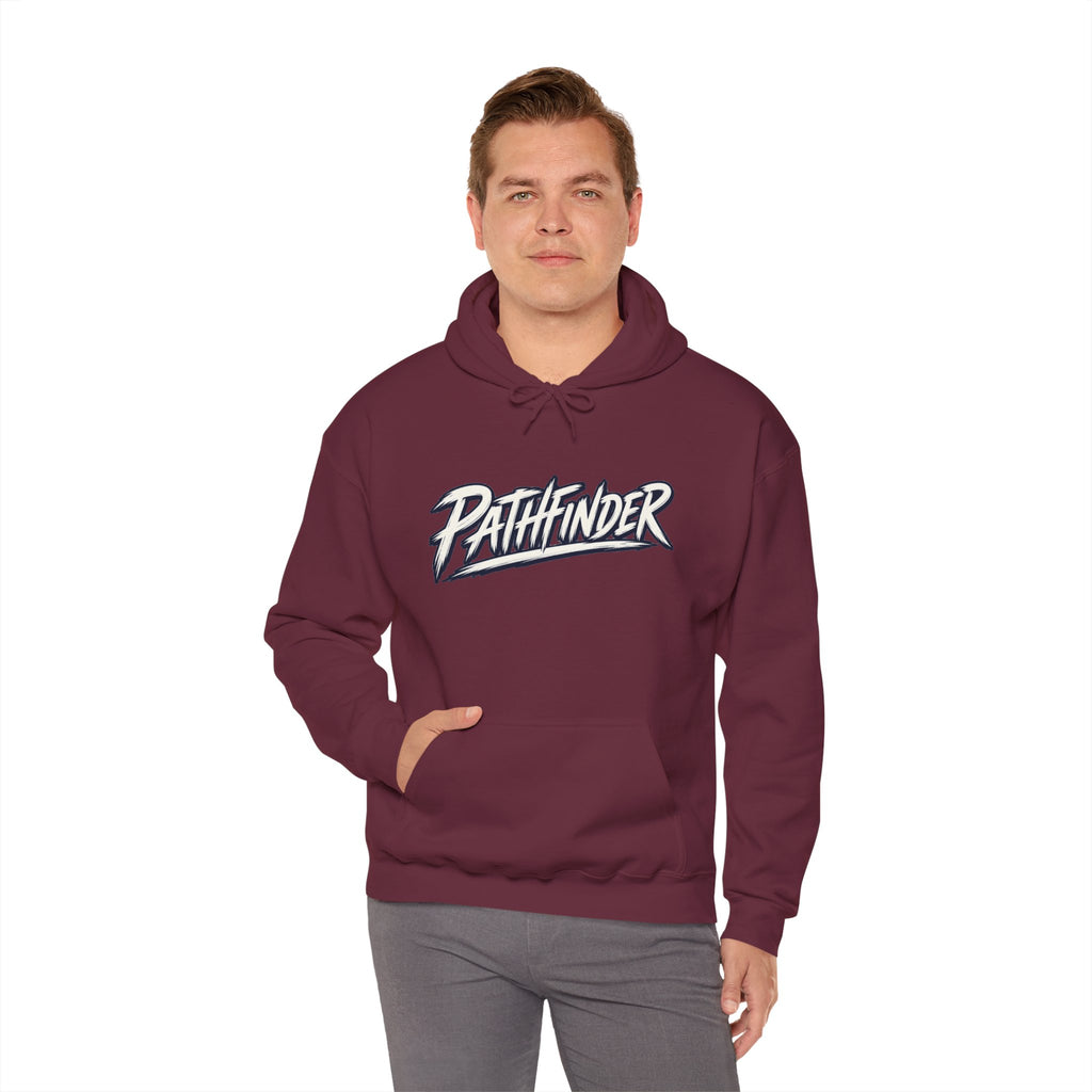 Pathfinder Graphic Hoodie — Retro Script Logo Pullover
