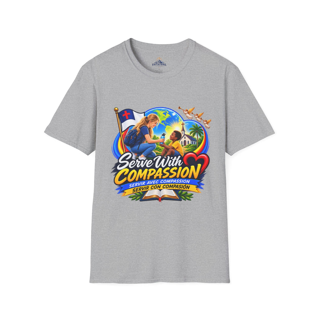 Serve With Compassion T-Shirt — Christian Volunteer Faith Tee