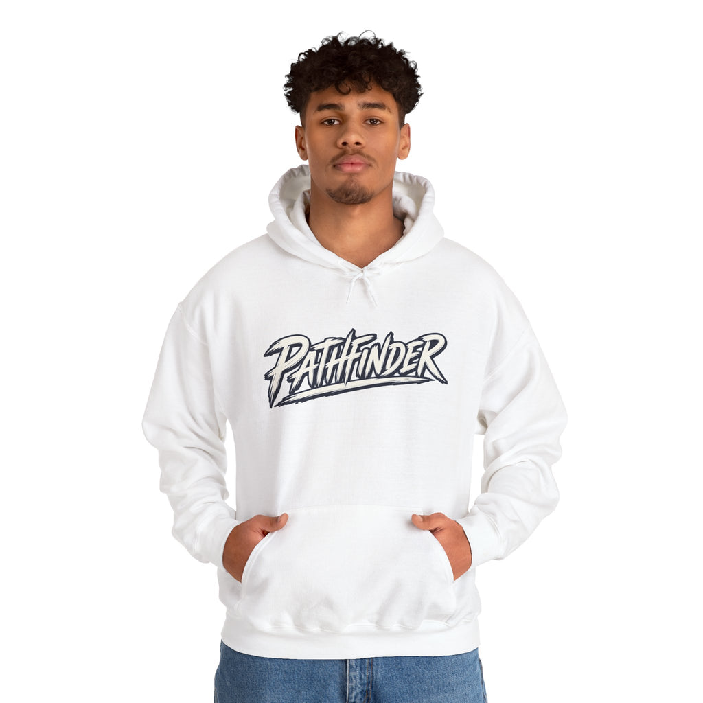 Pathfinder Graphic Hoodie — Retro Script Logo Pullover