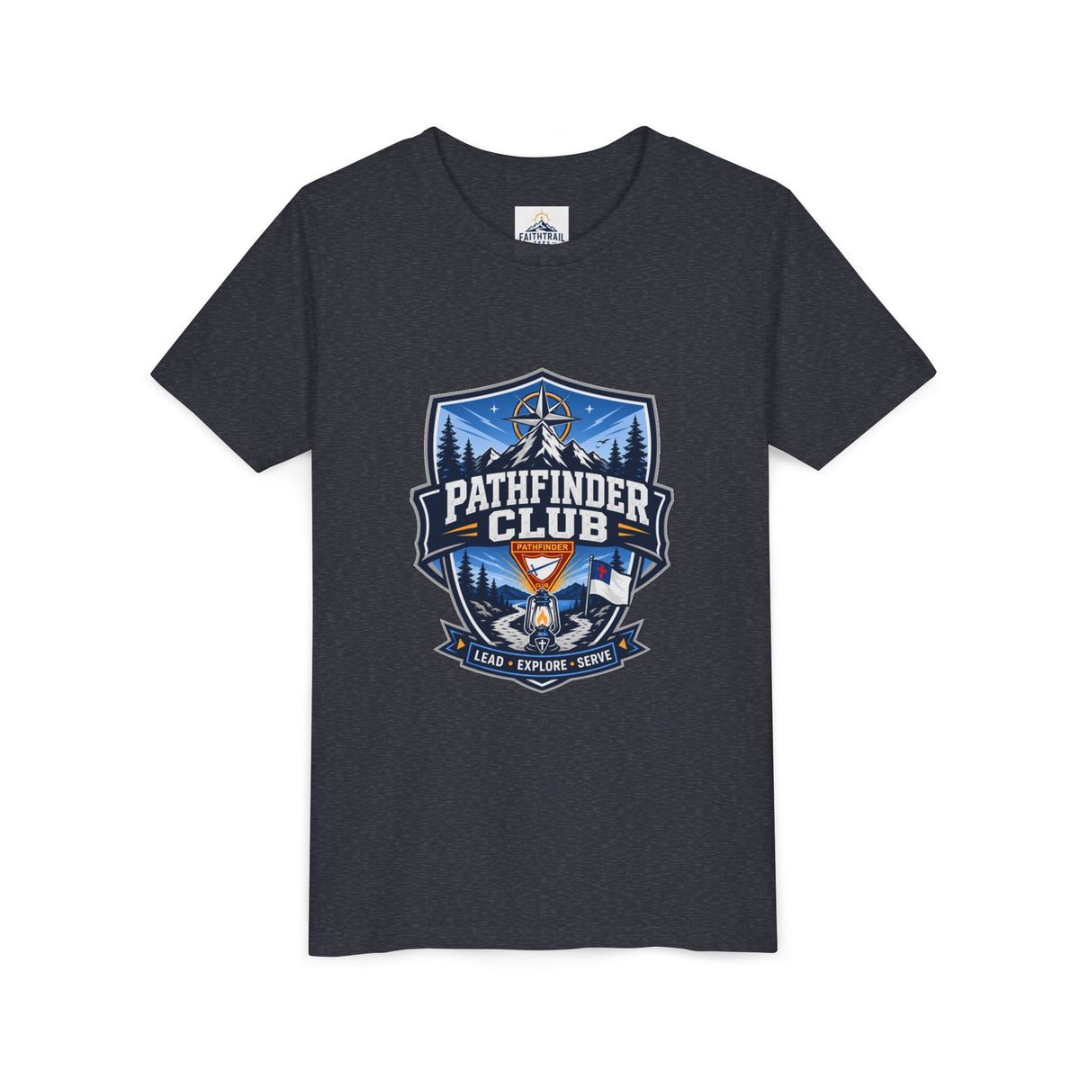 Conquistadores Camiseta para jóvenes | Camping Compass, Fogata, Pinos