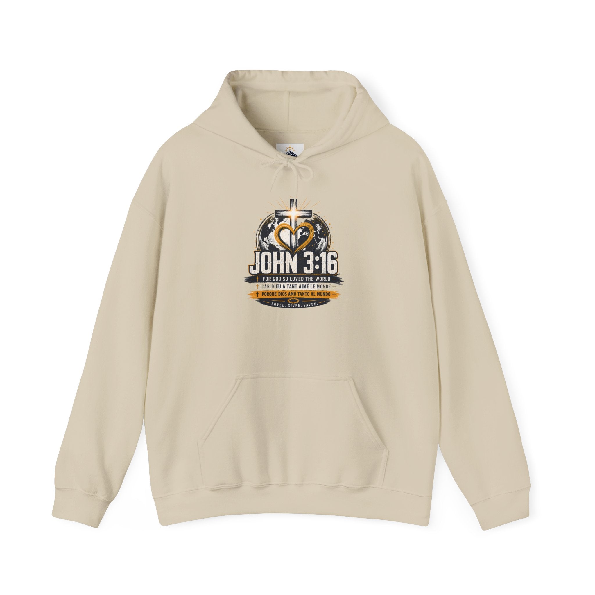 John 3:16 Christian Hoodie — Faith Cross Gospel Sweatshirt