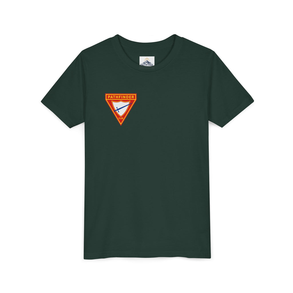 Pathfinder Club Youth Tee — Pathfinder Shield Emblem Short Sleeve Shirt