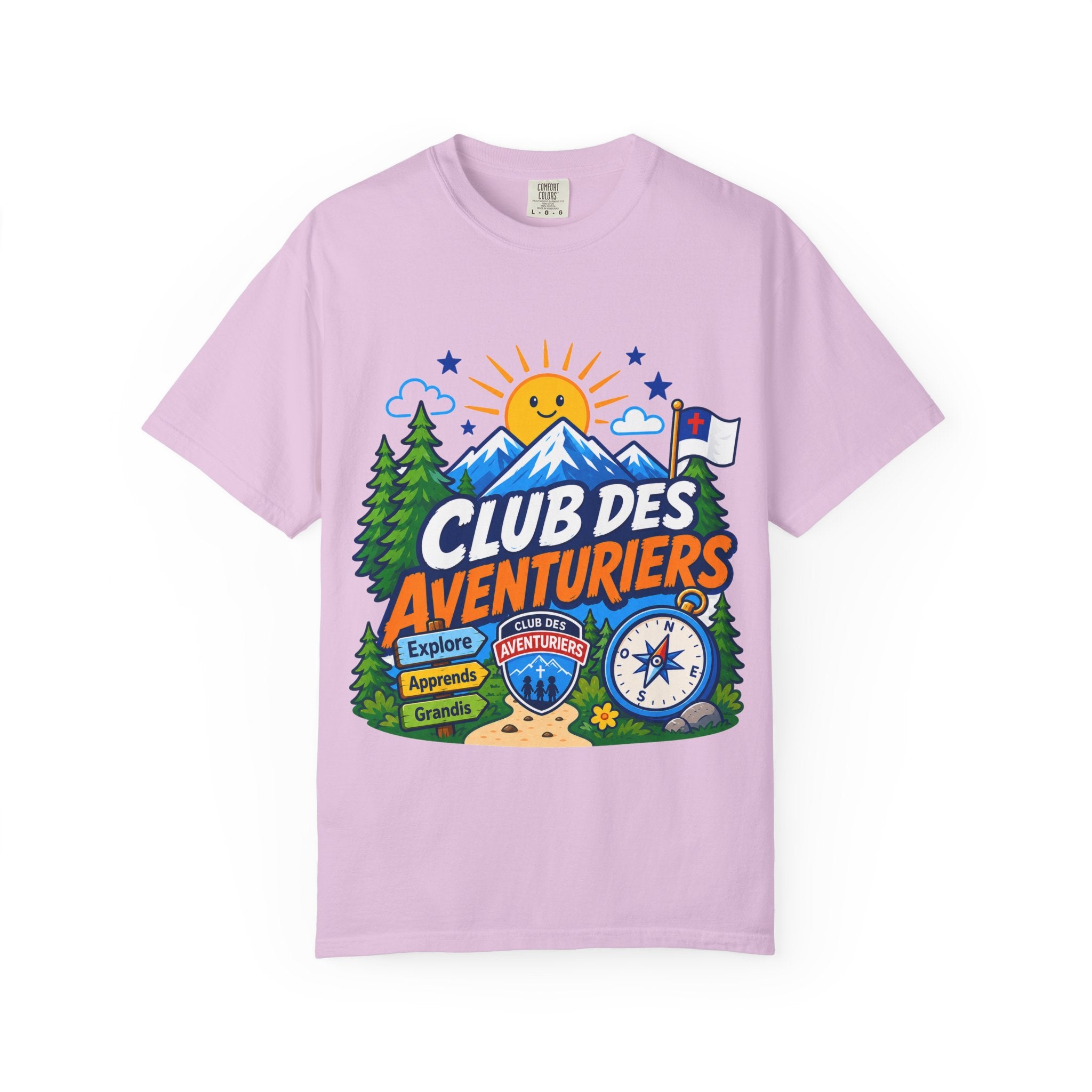 Club des Aventuriers T-Shirt Unisexe (Adultes) | Camping Boussole et Soleil