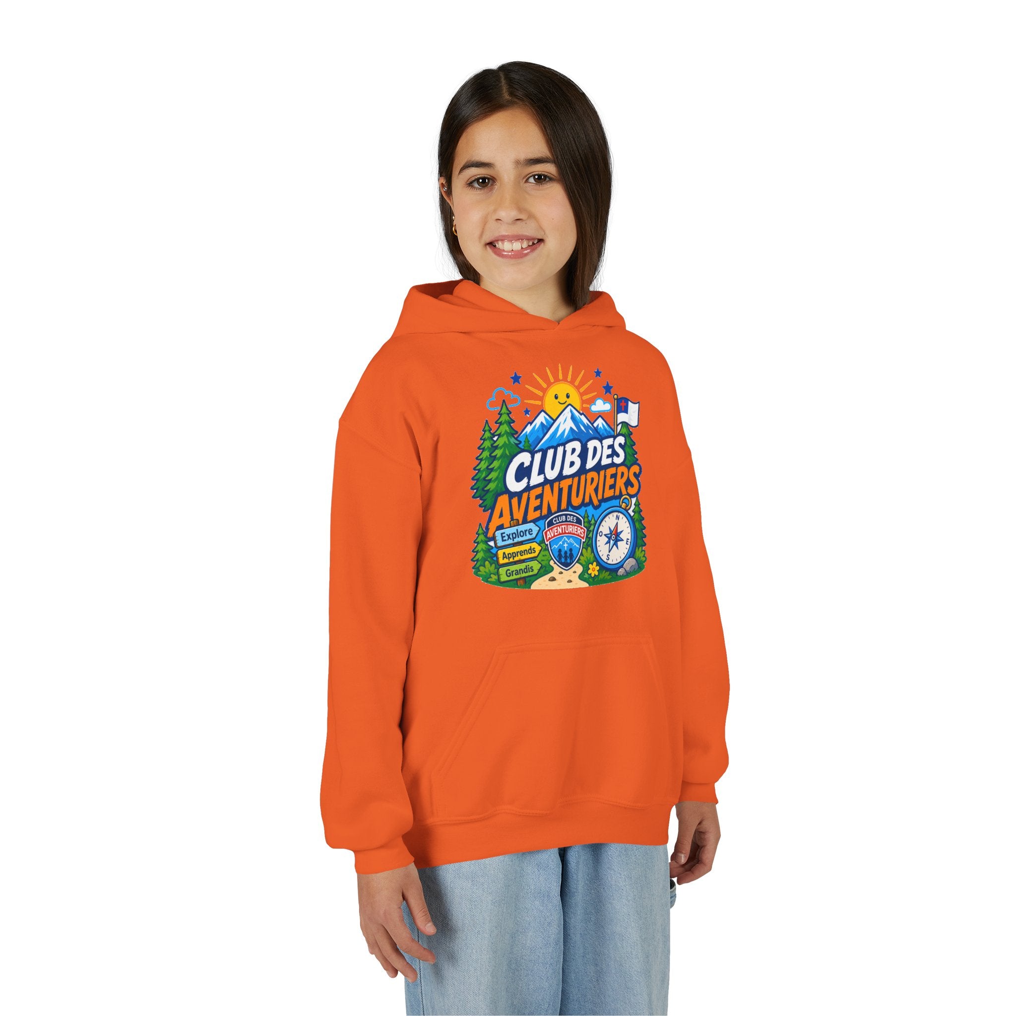 Club des Aventuriers Sweatshirt à Capuche (Enfants) | Design de Camping