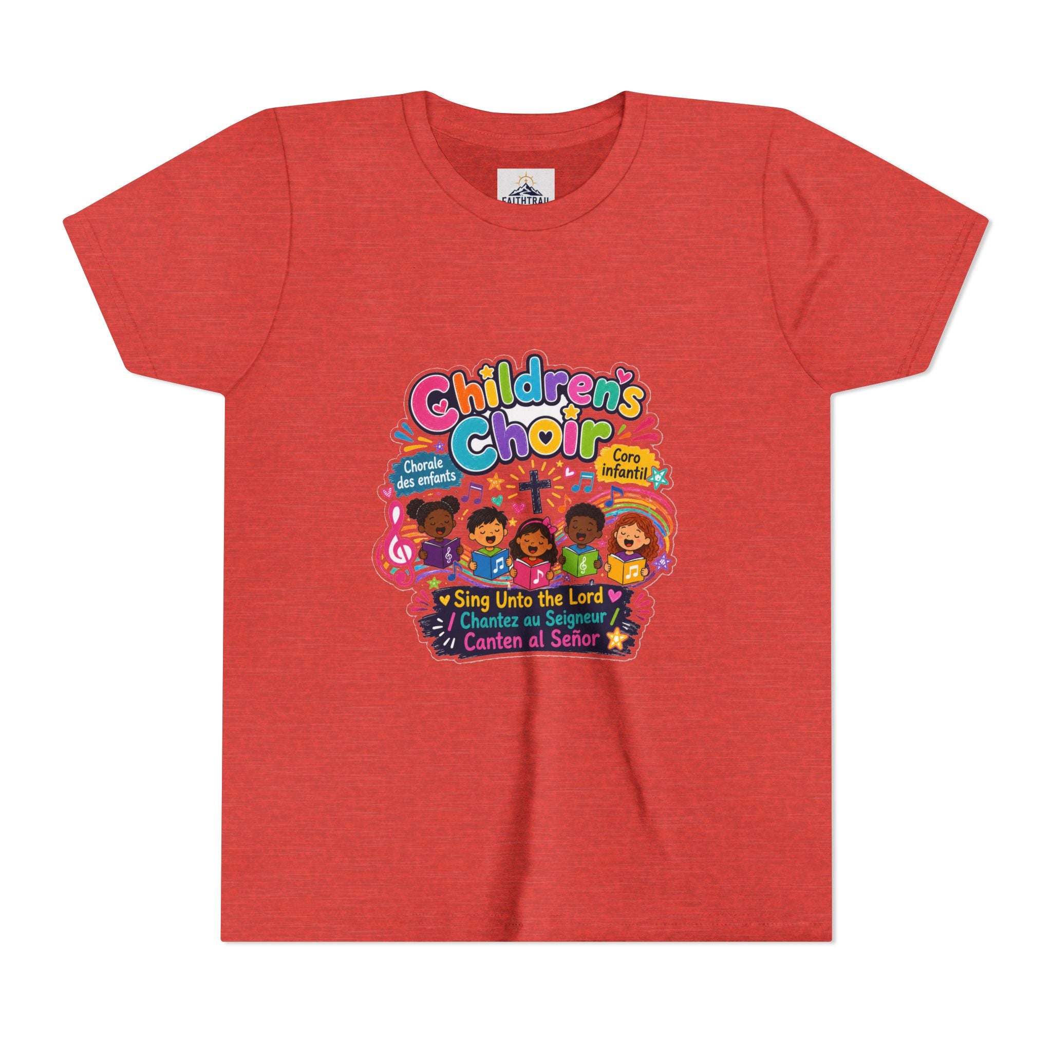 Children's Choir Youth Tee — Colorful 'Children's Choir' Gospel Music Shirt for Kids