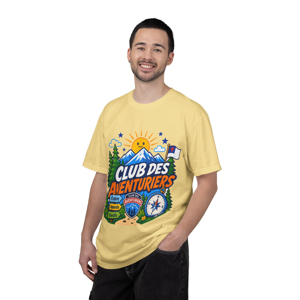Club des Aventuriers T-Shirt Unisexe (Adultes) | Camping Boussole et Soleil