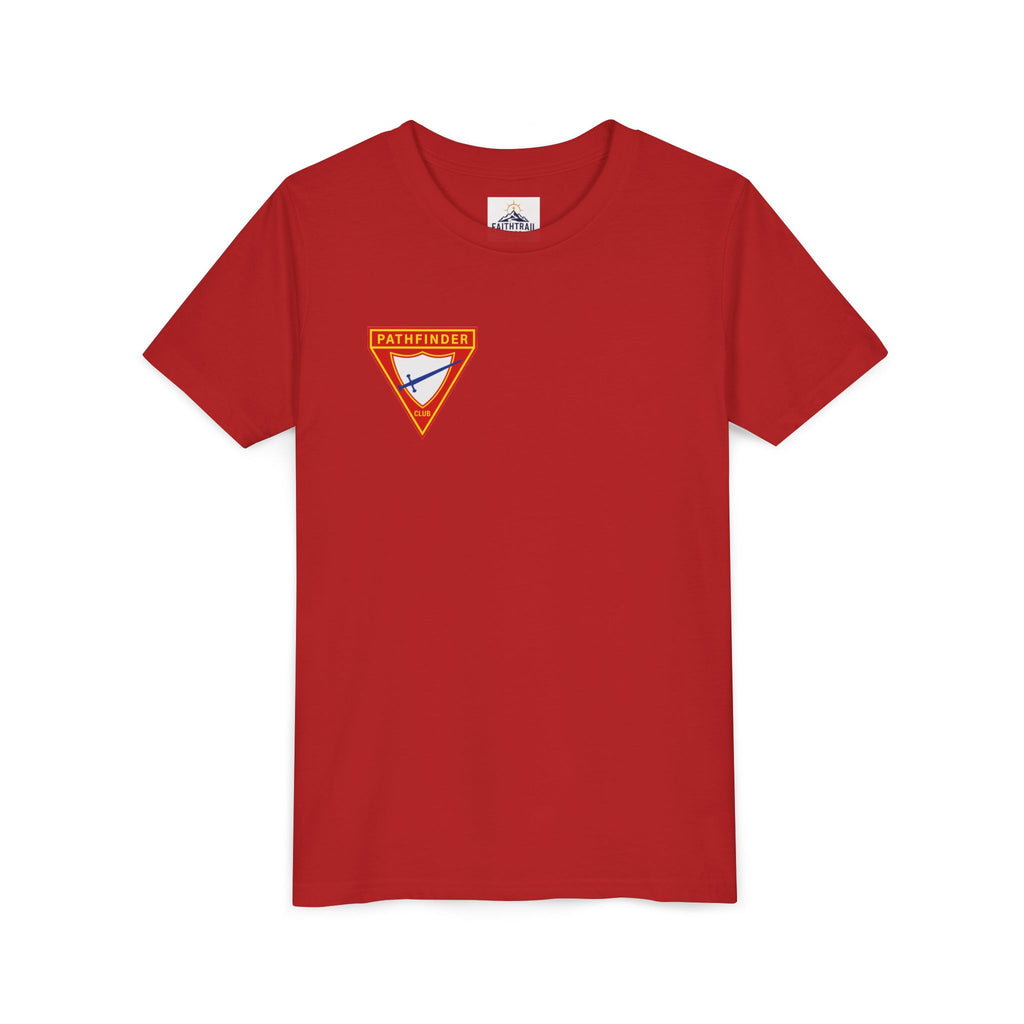 Pathfinder Club Youth Tee — Pathfinder Shield Emblem Short Sleeve Shirt