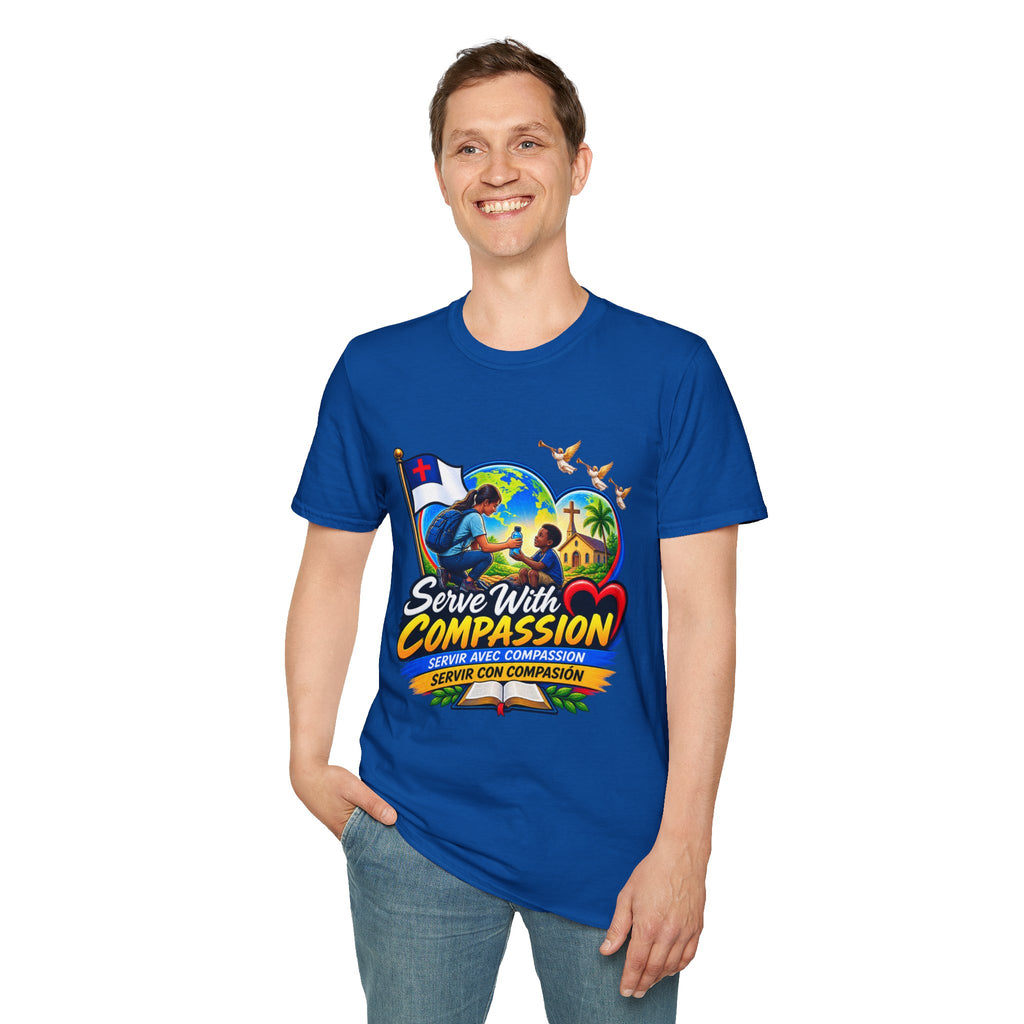 Serve With Compassion T-Shirt — Christian Faith-Based Volunteer Tee