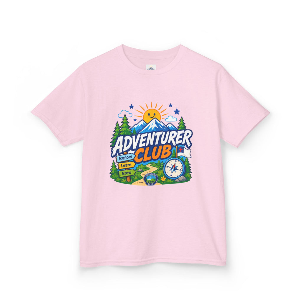 Adventurer Club Kids Tee | Camping Compass Sunrise Outdoors