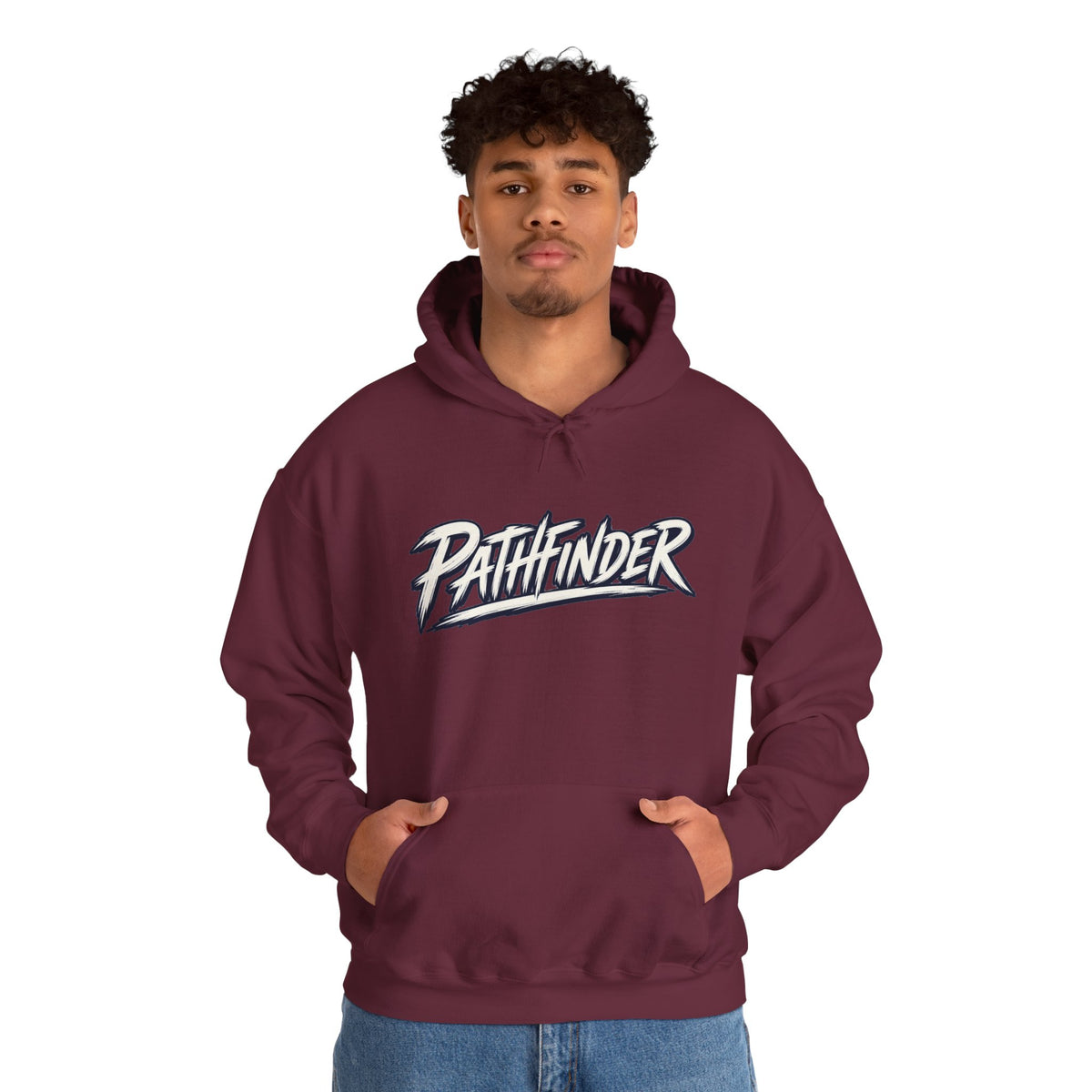 Pathfinder Graphic Hoodie — Retro Script Logo Pullover