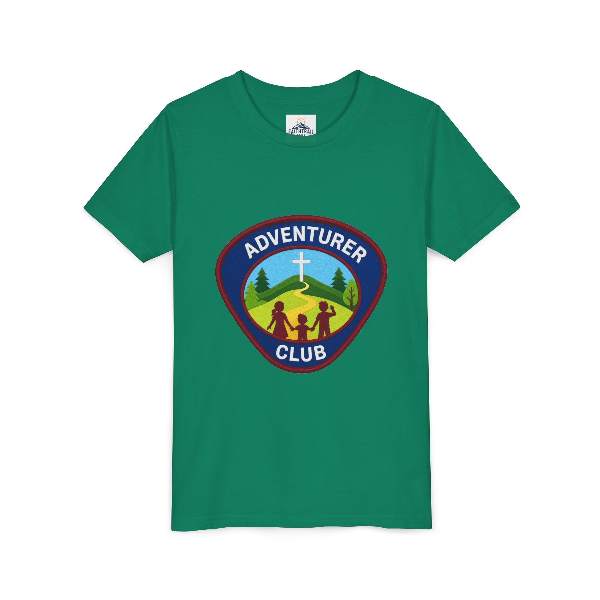 Adventurer Club Youth Tee – Christian Kids Outdoor Badge Shirt