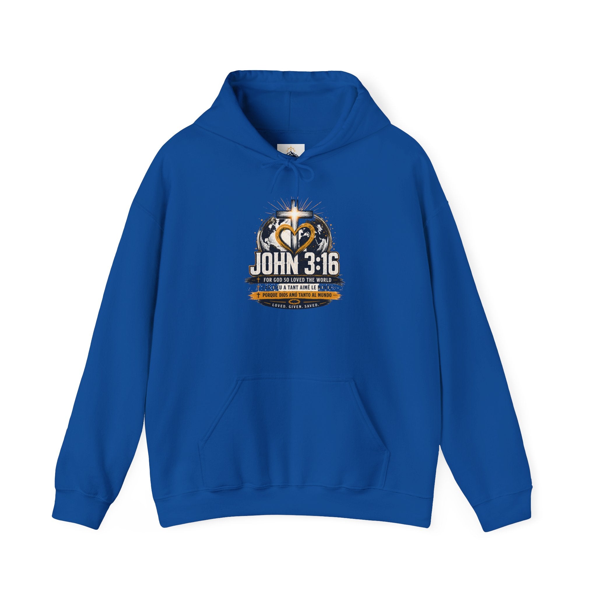 John 3:16 Christian Hoodie — Faith Cross Gospel Sweatshirt