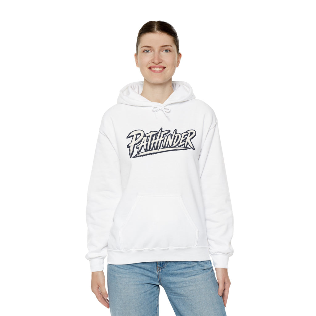 Pathfinder Graphic Hoodie — Retro Script Logo Pullover