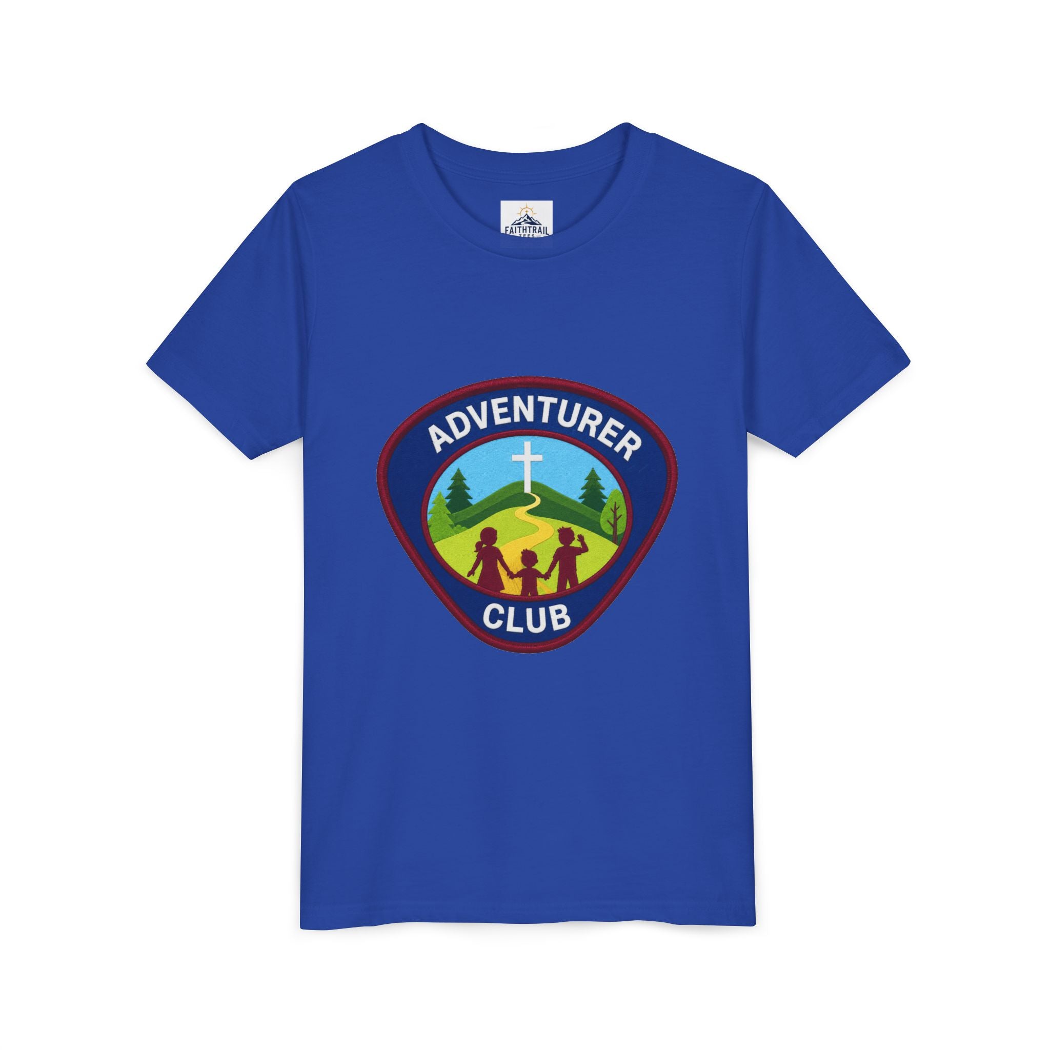 Adventurer Club Youth Tee – Christian Kids Outdoor Badge Shirt