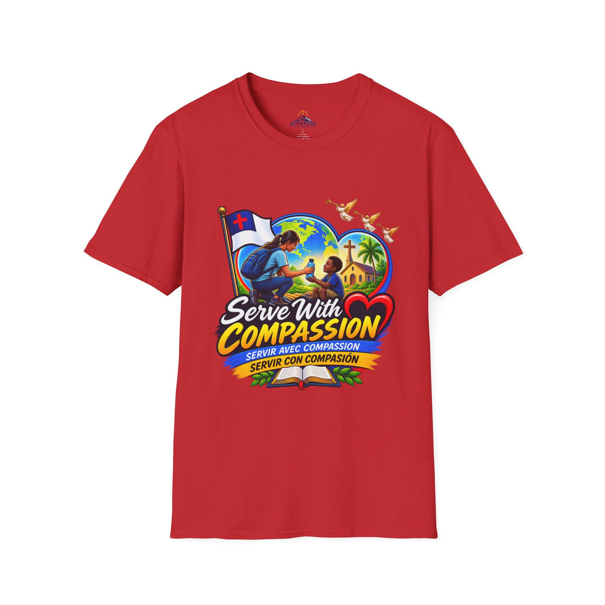 Serve With Compassion T-Shirt — Christian Faith-Based Volunteer Tee