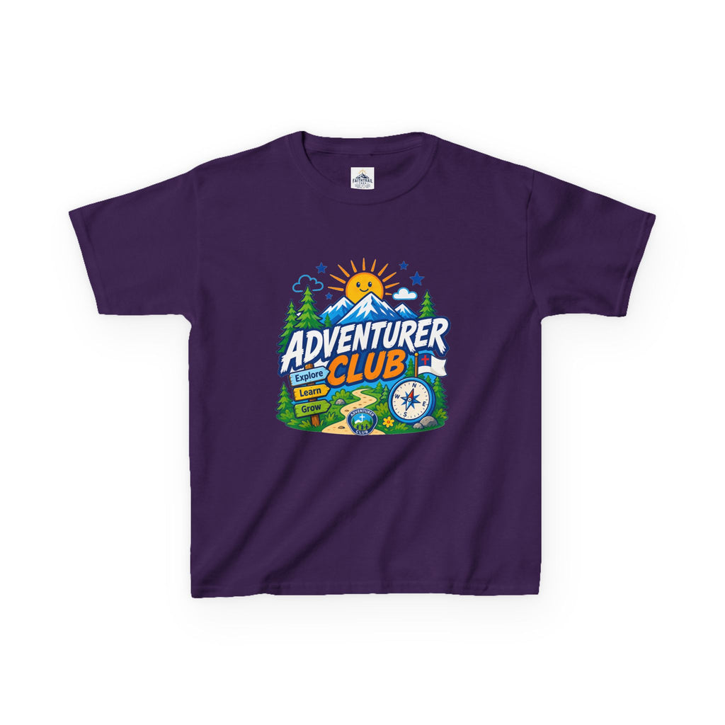 Adventurer Club Kids Tee | Camping Compass Sunrise Outdoors