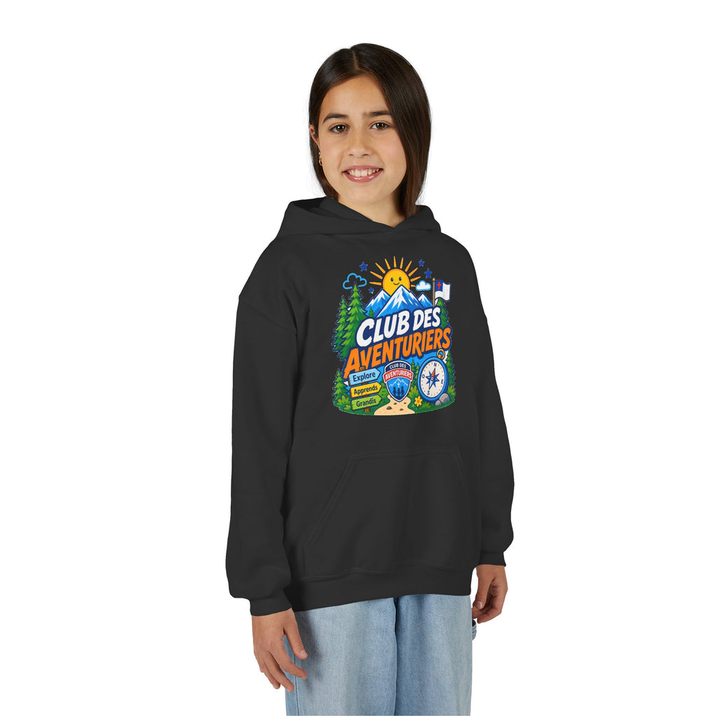 Club des Aventuriers Sweatshirt à Capuche (Enfants) | Design de Camping