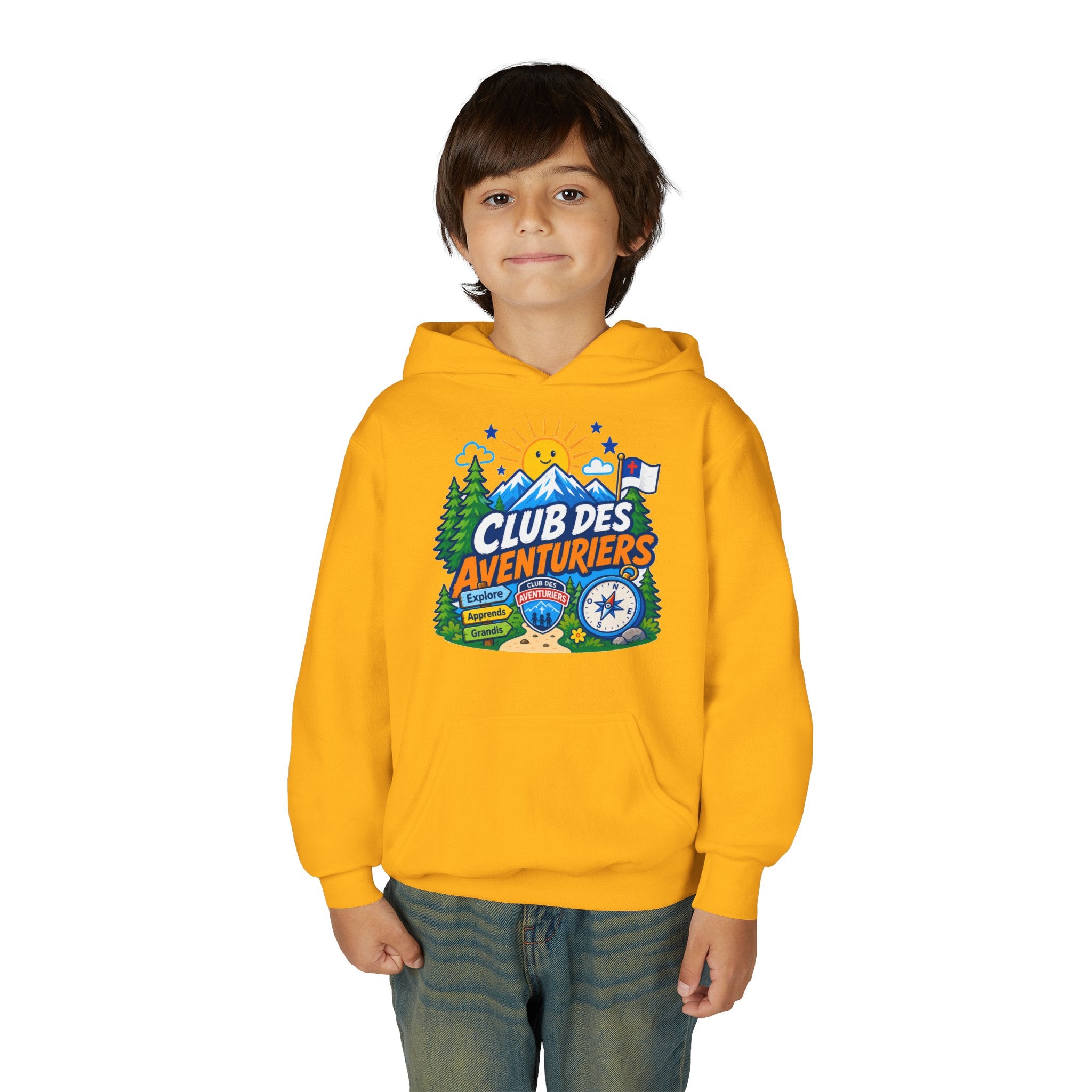 Club des Aventuriers Sweatshirt à Capuche (Enfants) | Design de Camping