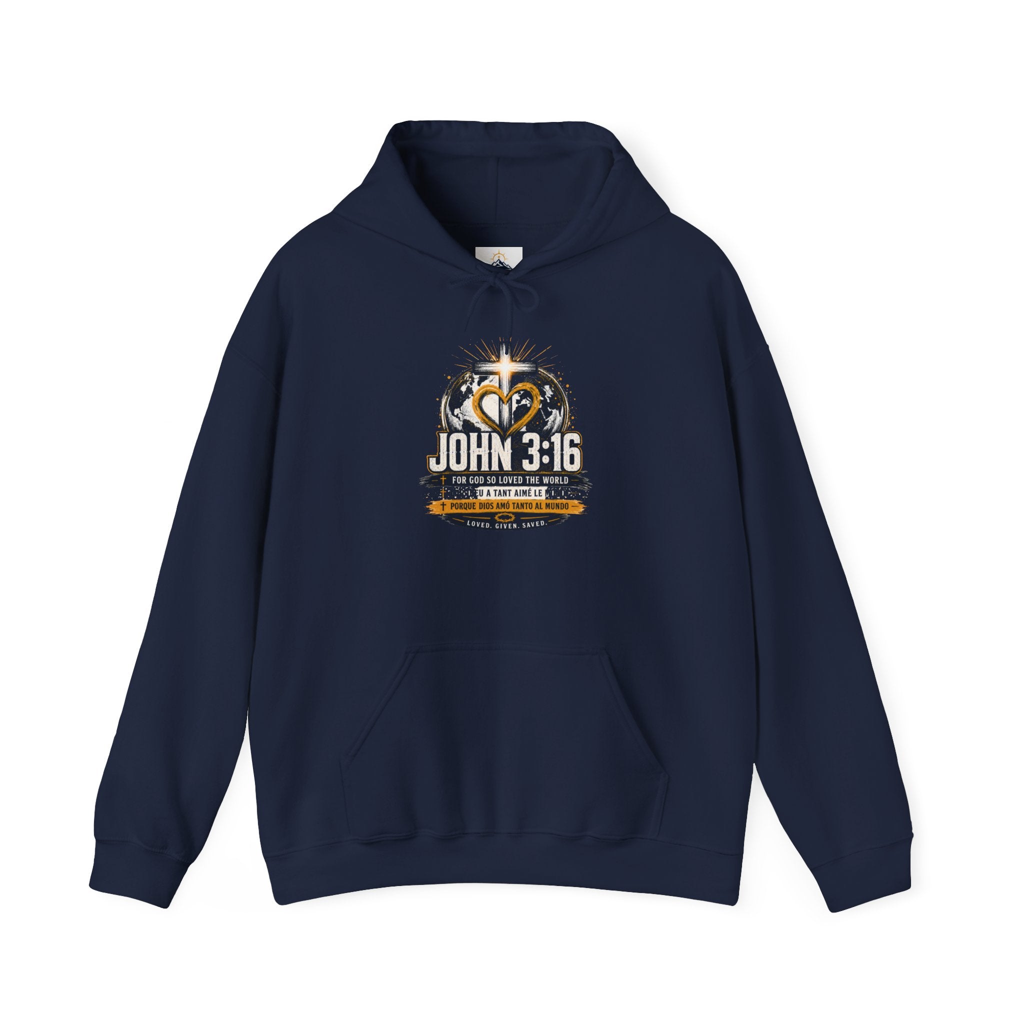 John 3:16 Christian Hoodie — Faith Cross Gospel Sweatshirt