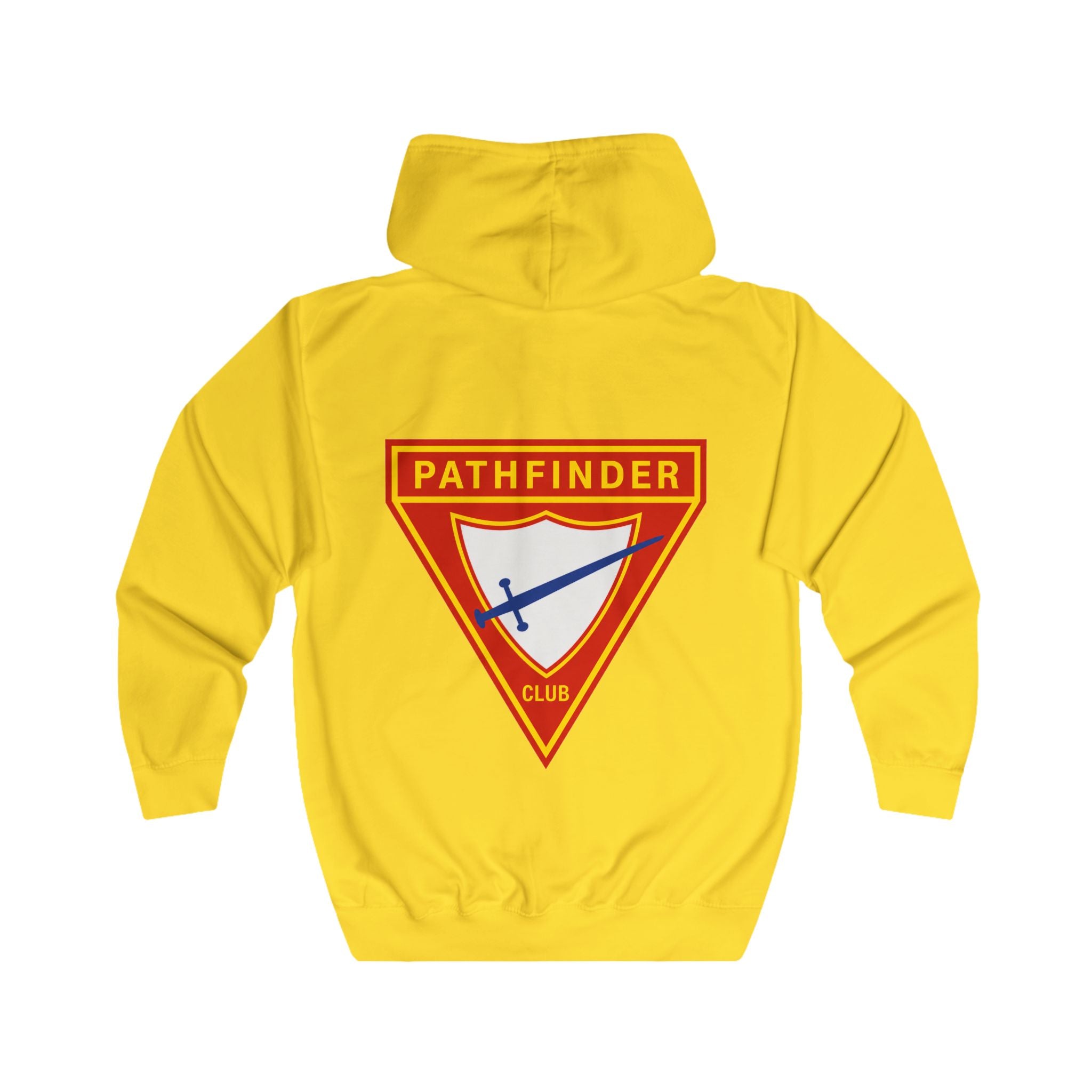 Pathfinder Club Zip Hoodie – Retro Shield Logo Hoodie