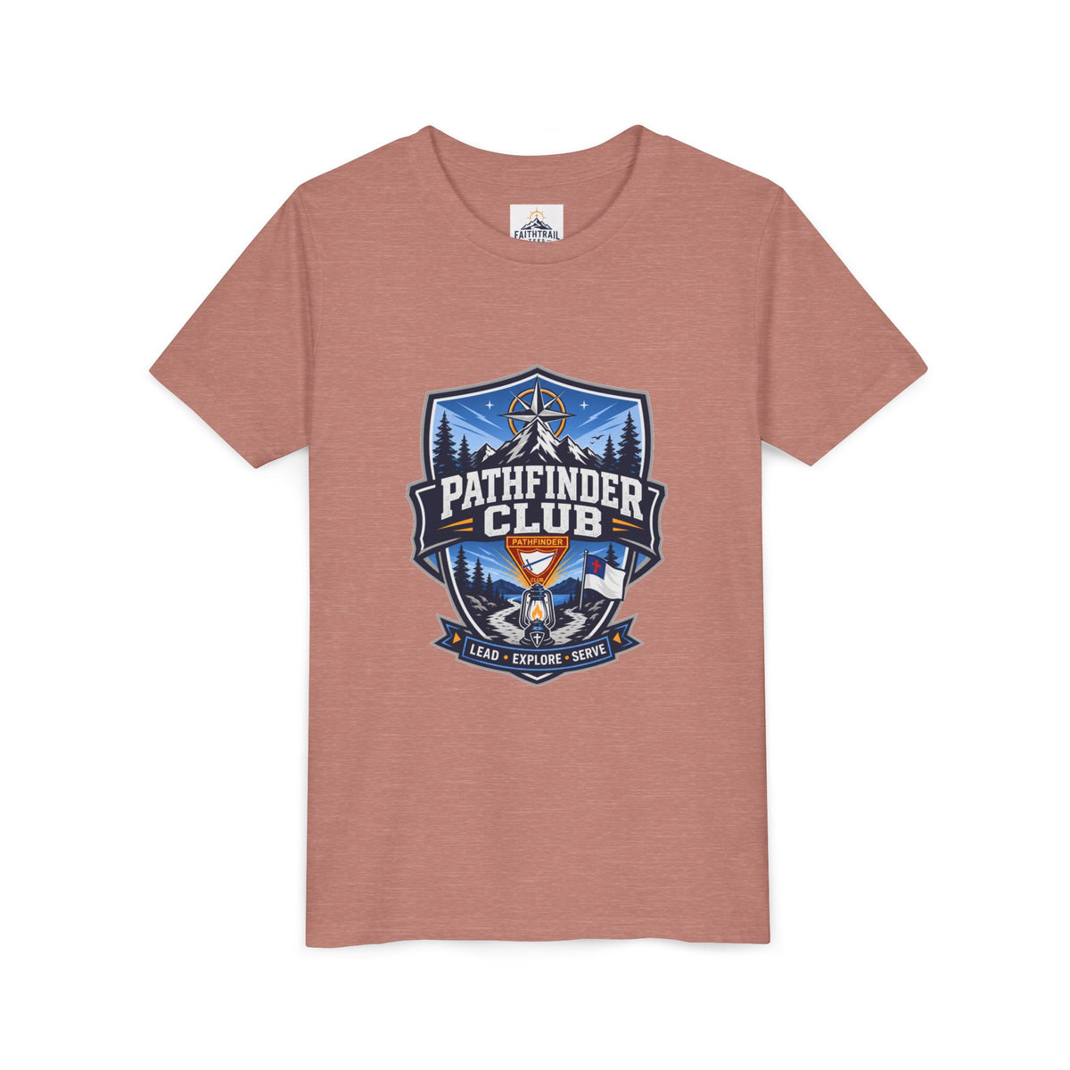 Conquistadores Camiseta para jóvenes | Camping Compass, Fogata, Pinos