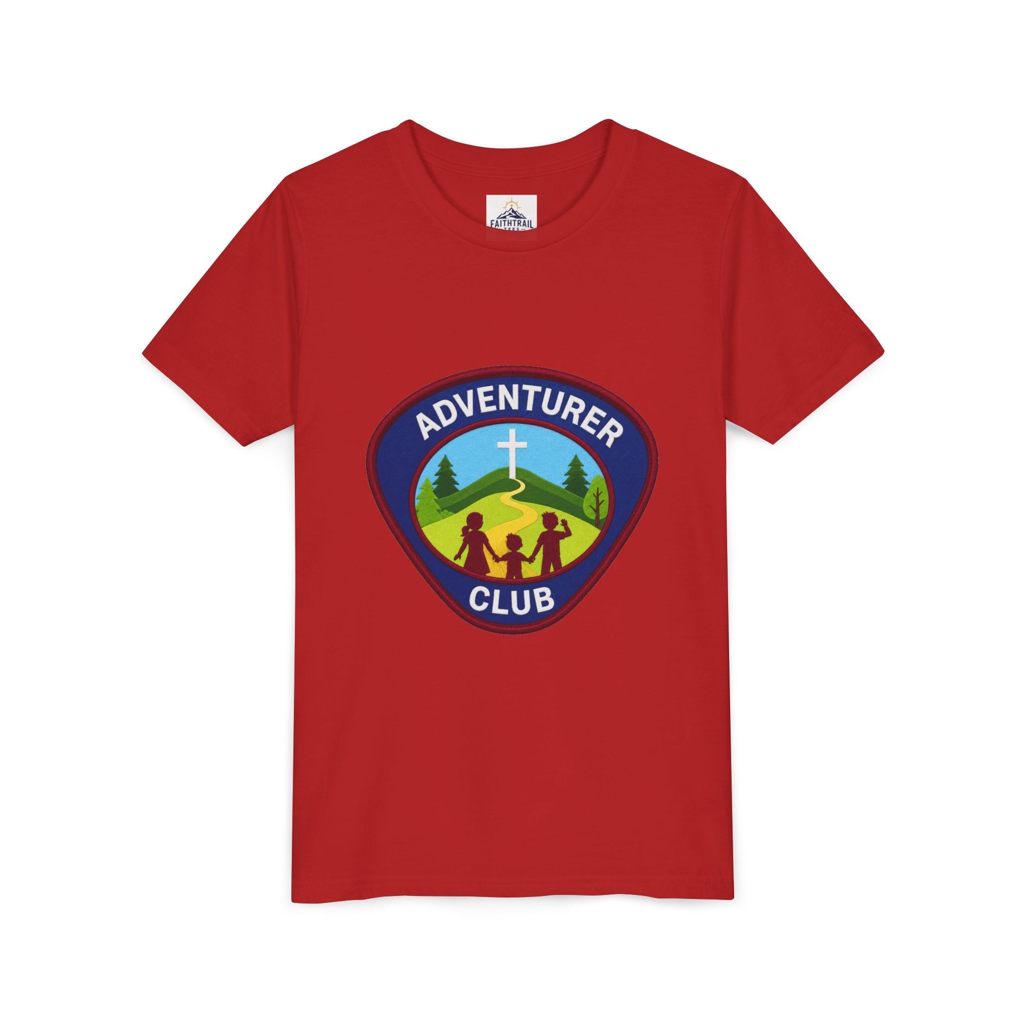 Adventurer Club Youth Tee – Christian Kids Outdoor Badge Shirt