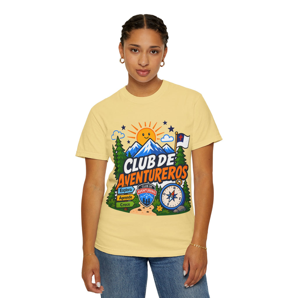 Club de Aventureros Camiseta (Adultos) | Camping, Brújula y Sol