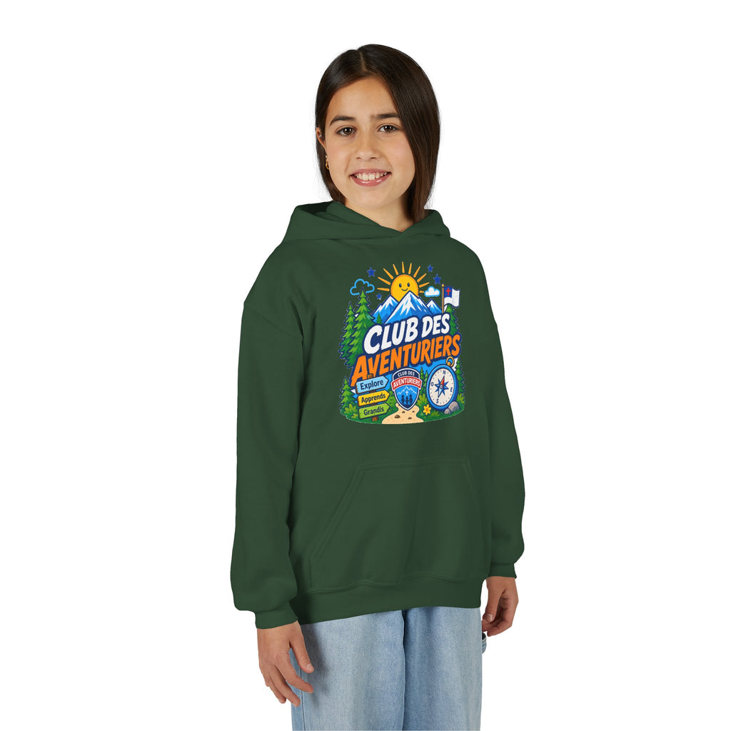 Club des Aventuriers Sweatshirt à Capuche (Enfants) | Design de Camping