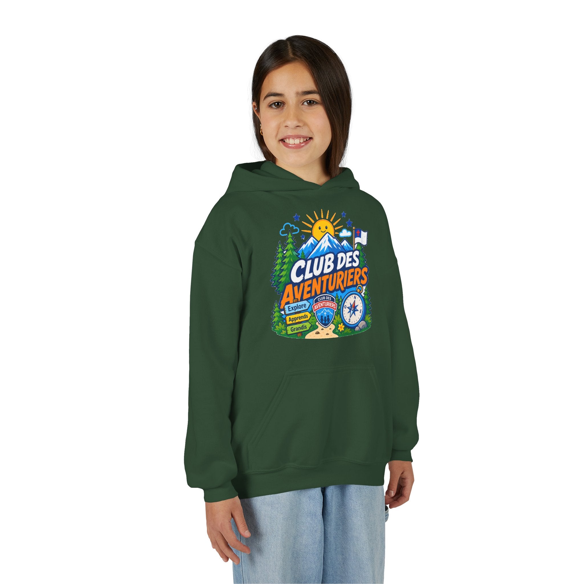 Club des Aventuriers Sweatshirt à Capuche (Enfants) | Design de Camping