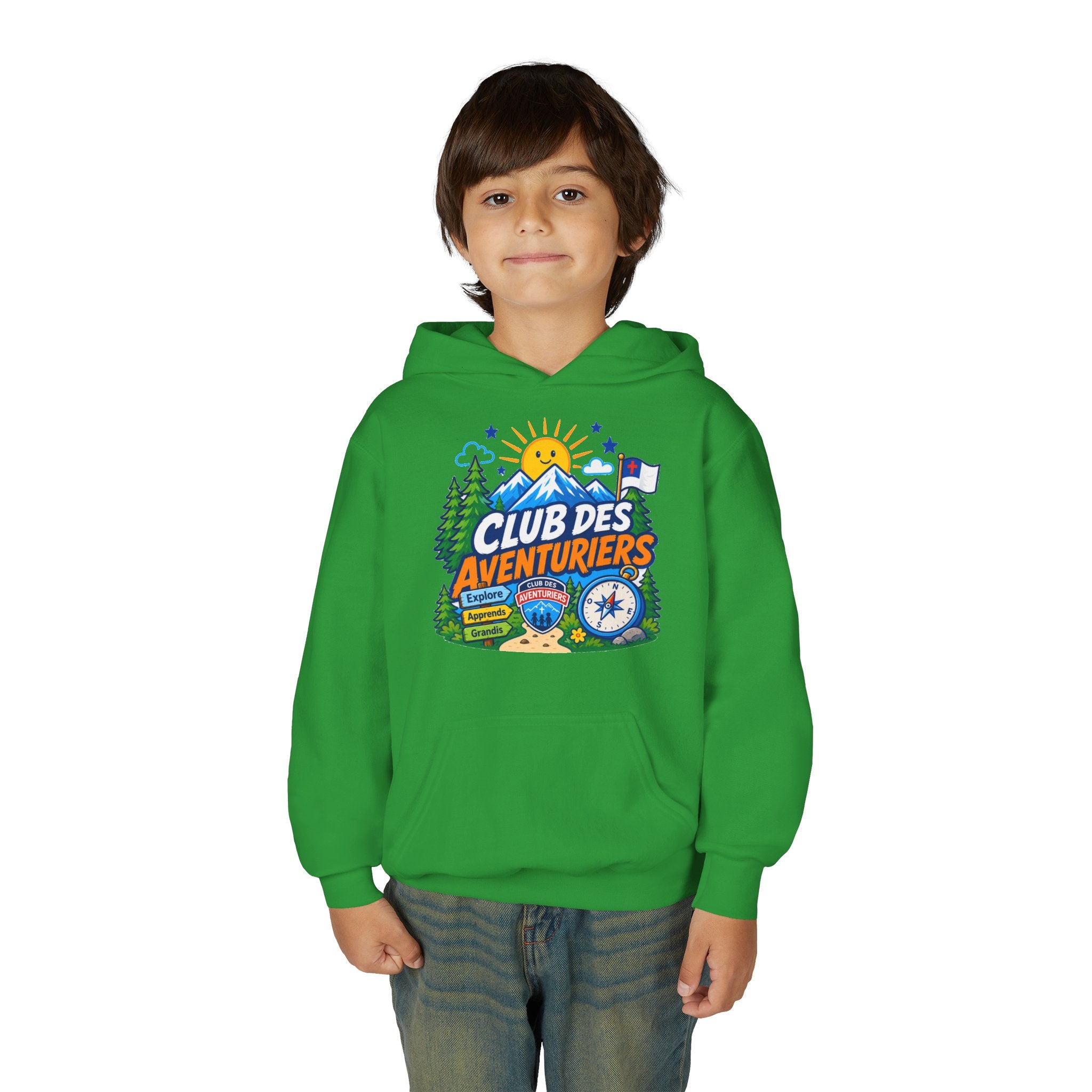 Club des Aventuriers Sweatshirt à Capuche (Enfants) | Design de Camping