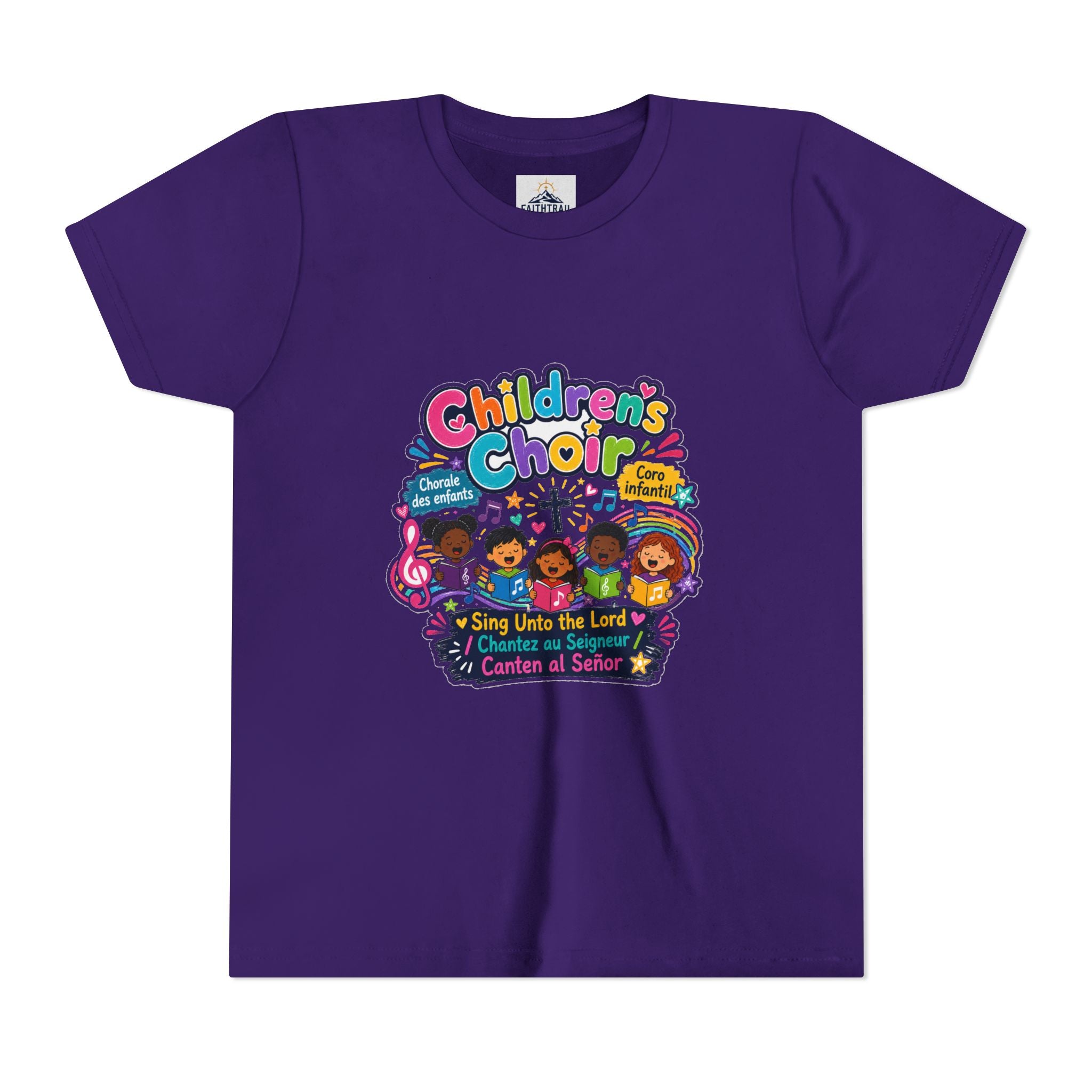 Children's Choir Youth Tee — Colorful 'Children's Choir' Gospel Music Shirt for Kids