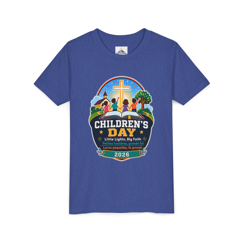 Children's Day Youth Tee – 'Little Lights, Big Faith' 2026 Church Kids T‑Shirt