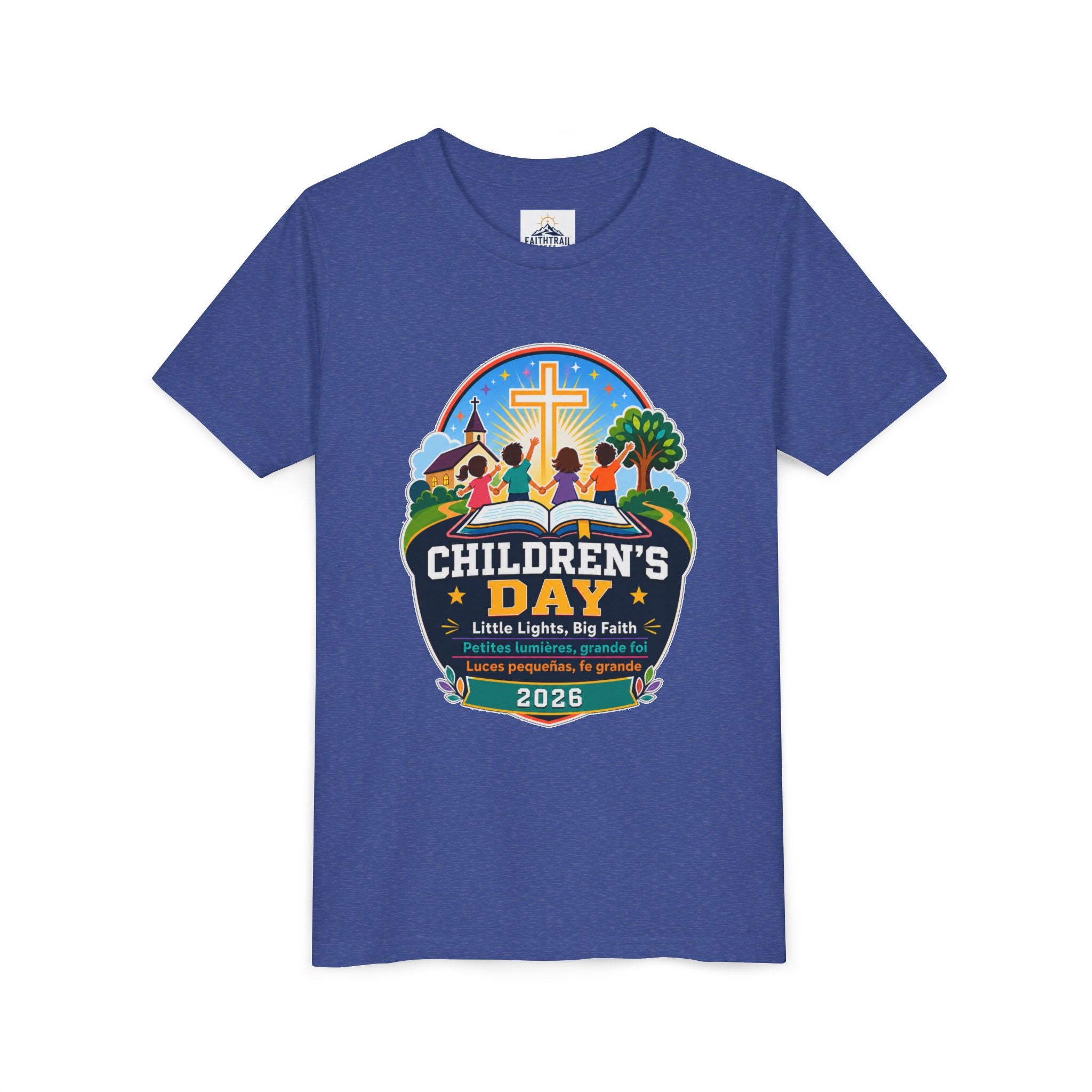 Children's Day Youth Tee – 'Little Lights, Big Faith' 2026 Church Kids T‑Shirt