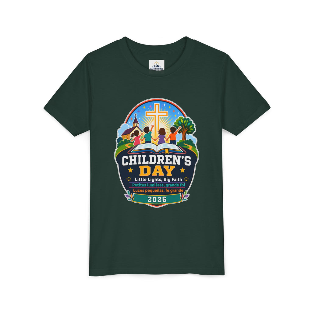 Children's Day Youth Tee – 'Little Lights, Big Faith' 2026 Church Kids T‑Shirt