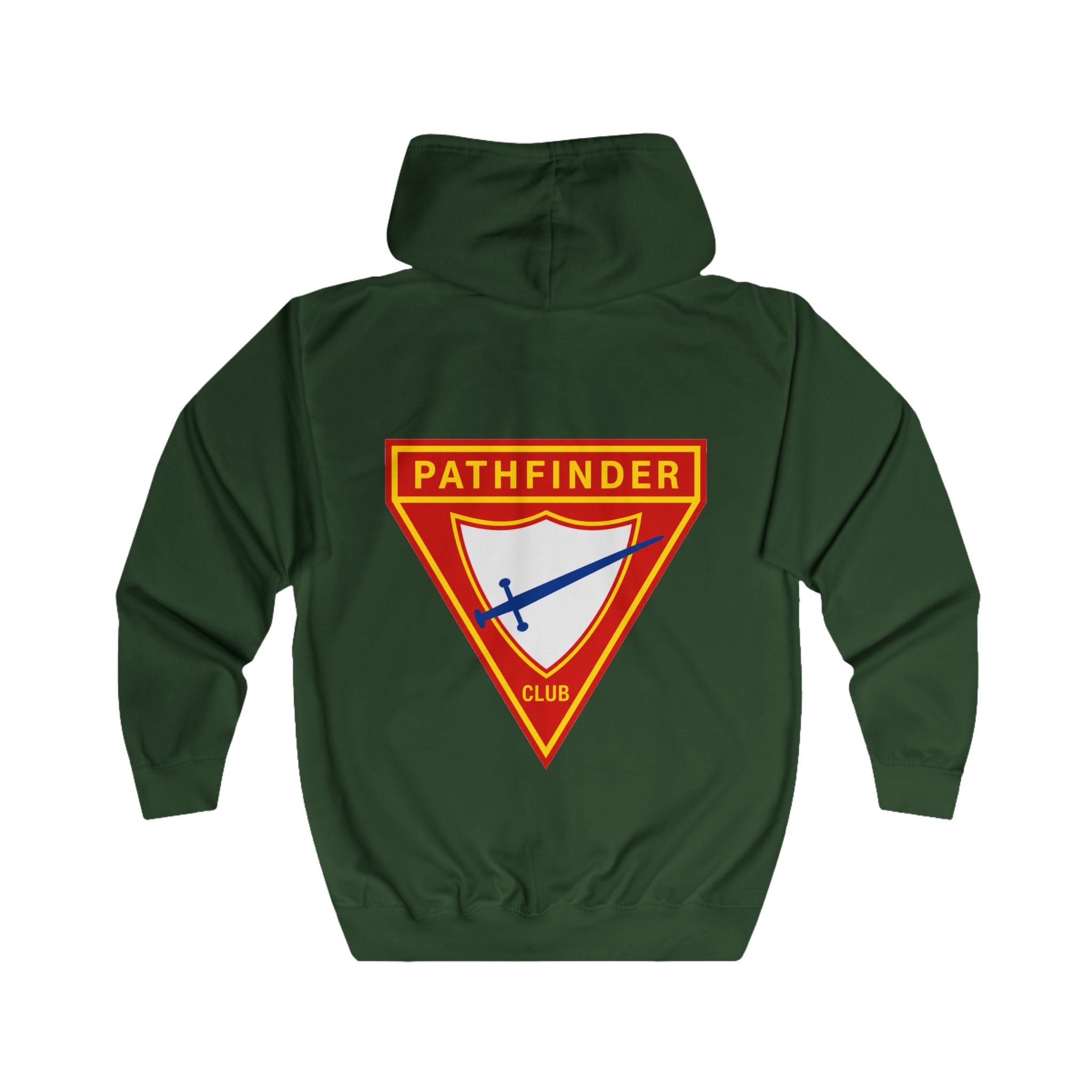 Pathfinder Club Zip Hoodie – Retro Shield Logo Hoodie