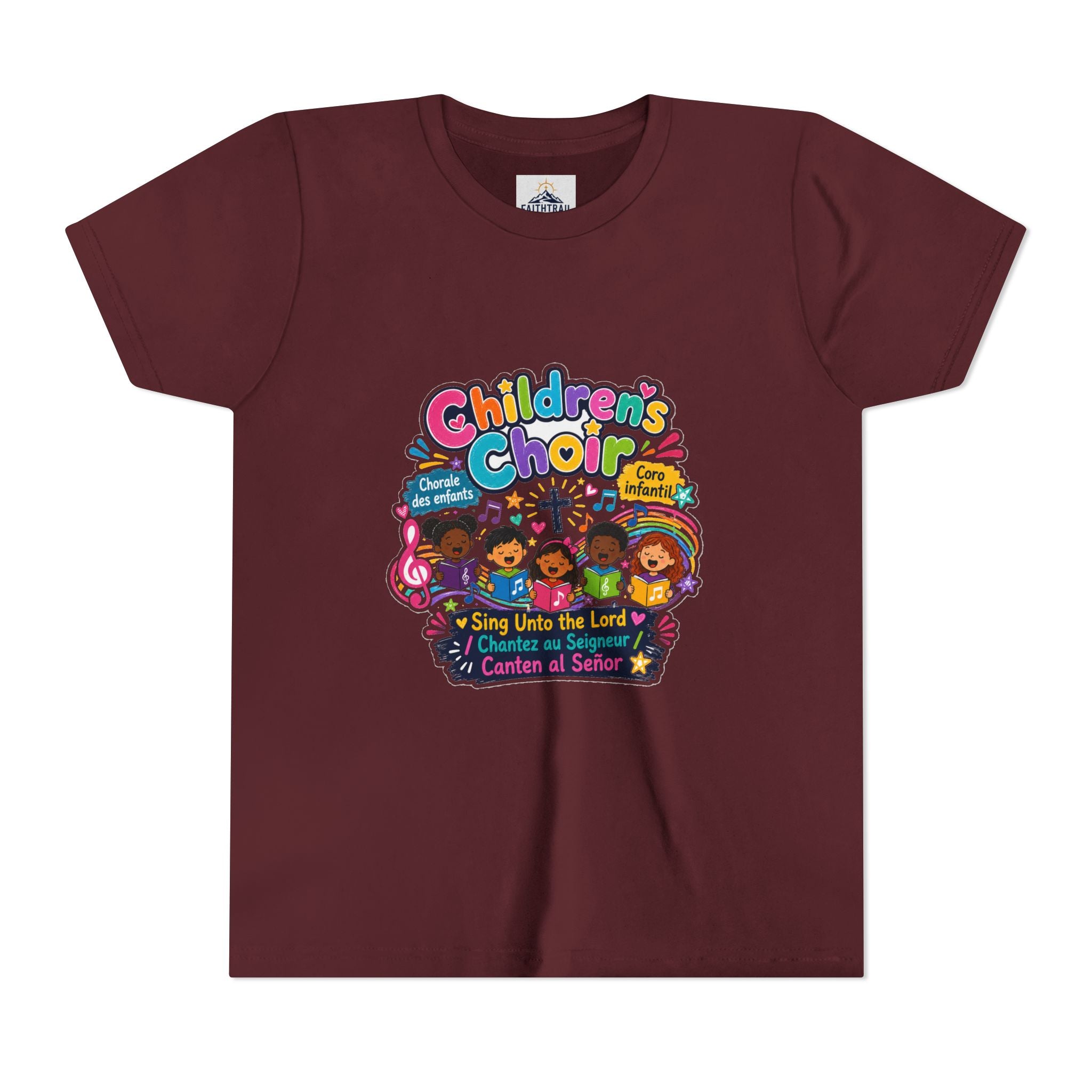 Children's Choir Youth Tee — Colorful 'Children's Choir' Gospel Music Shirt for Kids