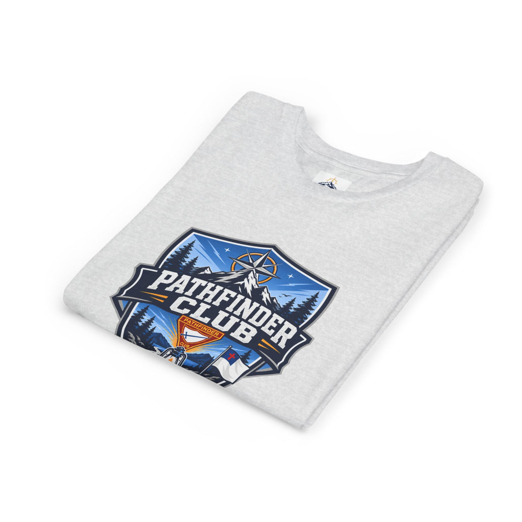 Conquistadores Camiseta para jóvenes | Camping Compass, Fogata, Pinos