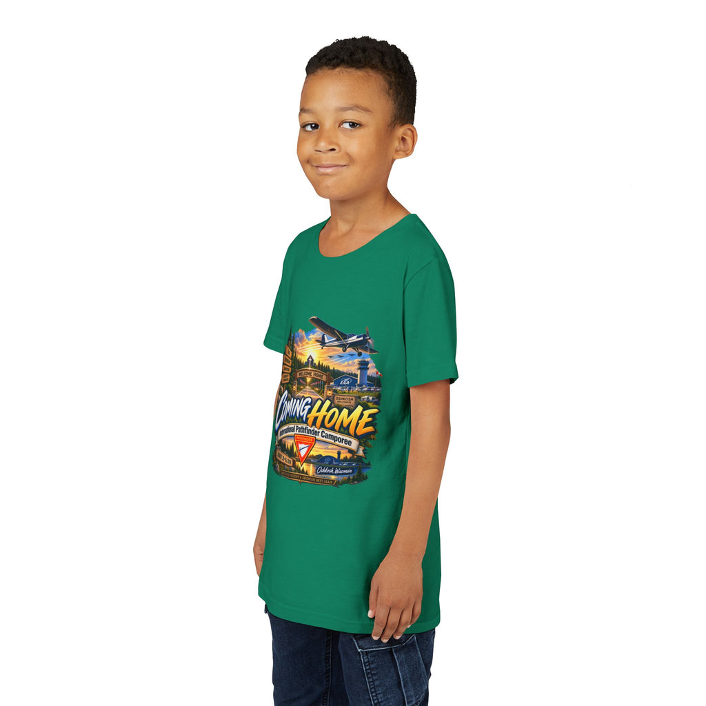 International Pathfinder Camporee - Stand Strong - Osh Kosh T-Shirt/Youth Tee — "Coming Home"