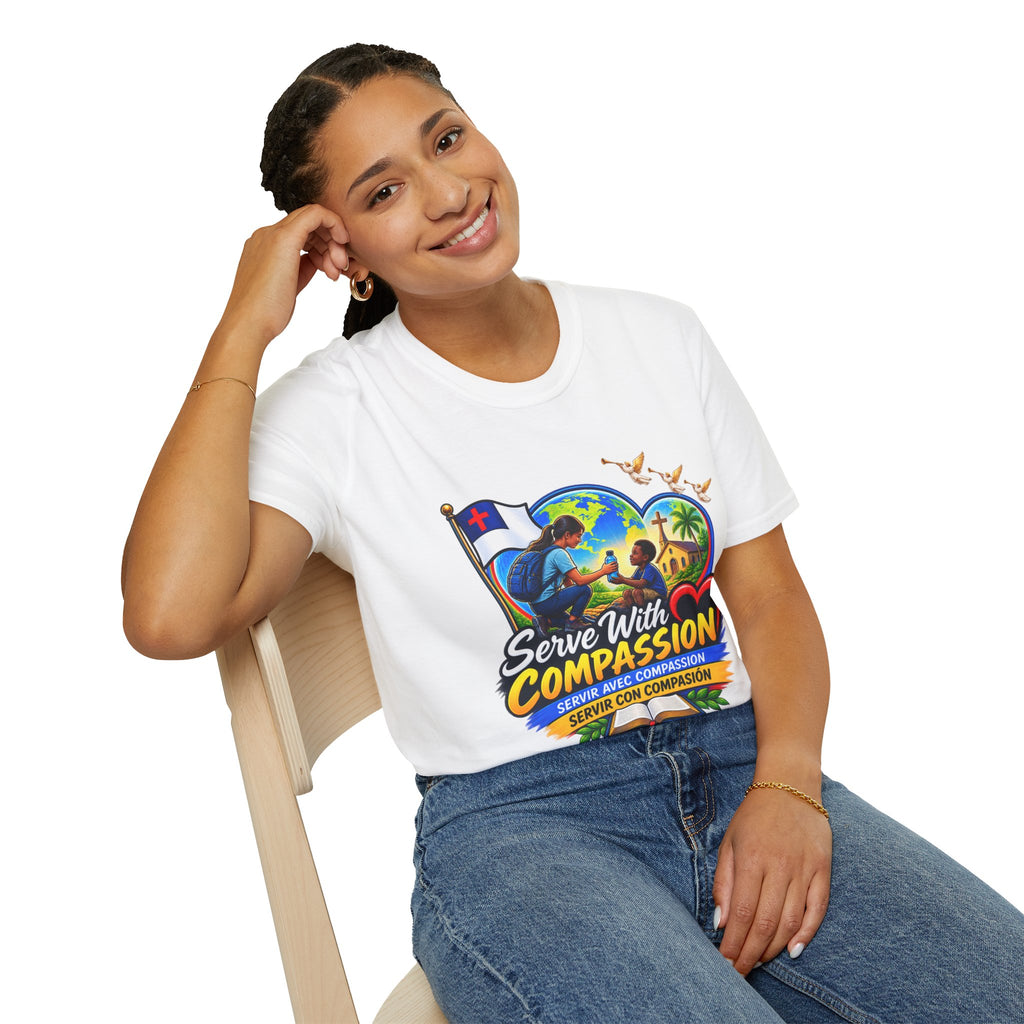 Serve With Compassion T-Shirt — Christian Faith-Based Volunteer Tee