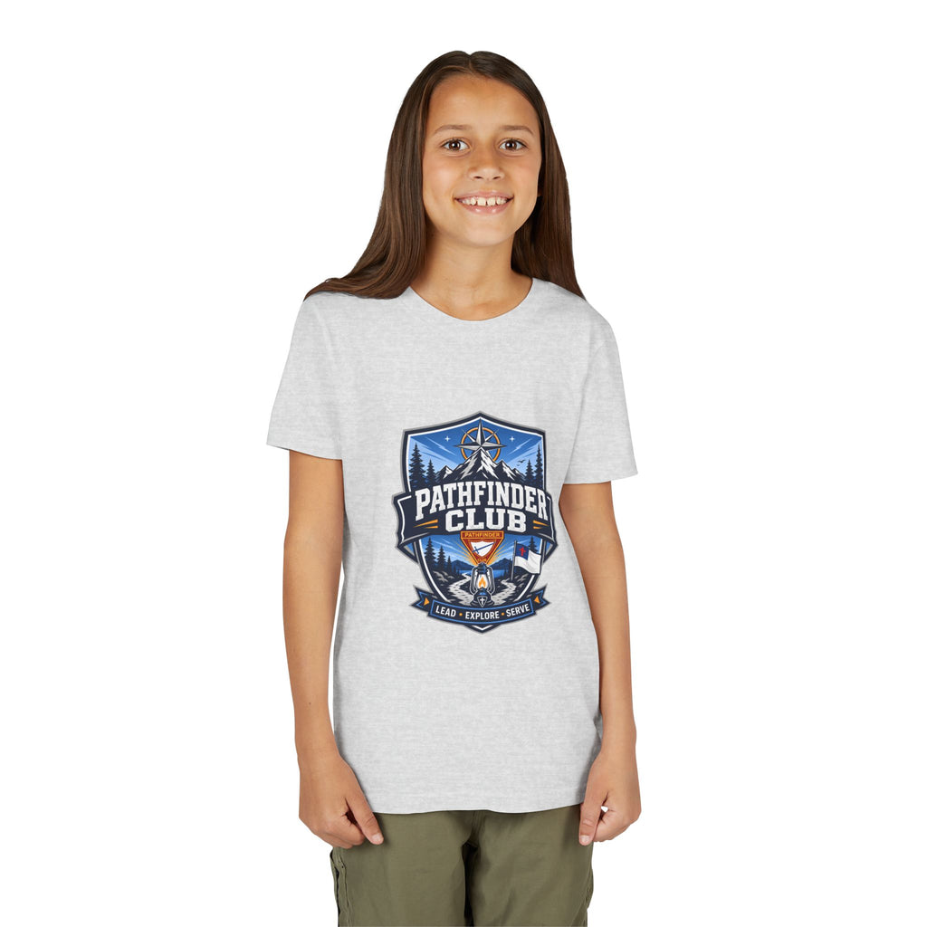 Conquistadores Camiseta para jóvenes | Camping Compass, Fogata, Pinos