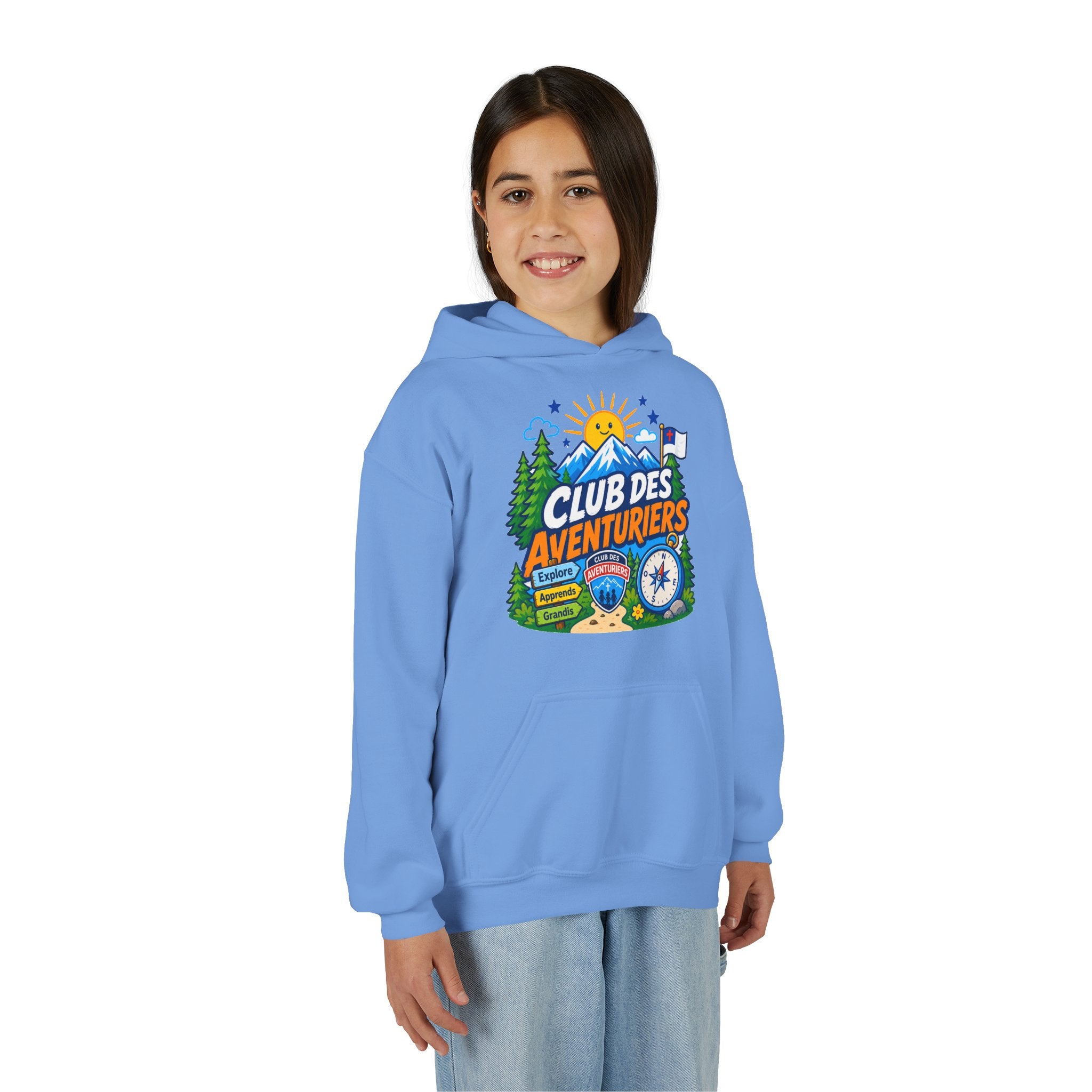Club des Aventuriers Sweatshirt à Capuche (Enfants) | Design de Camping