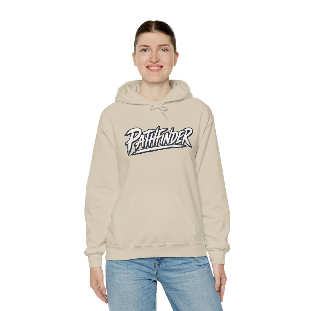 Pathfinder Graphic Hoodie — Retro Script Logo Pullover