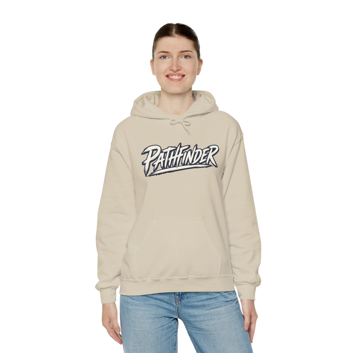 Pathfinder Graphic Hoodie — Retro Script Logo Pullover