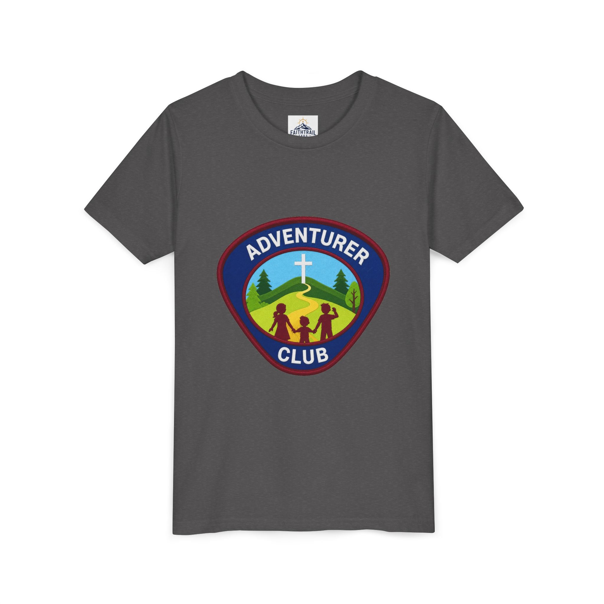 Adventurer Club Youth Tee – Christian Kids Outdoor Badge Shirt
