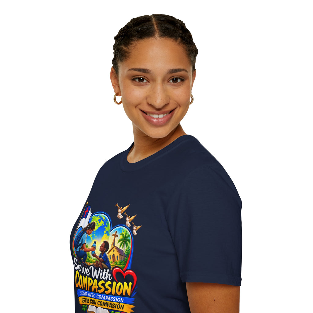 Serve With Compassion T-Shirt — Christian Faith-Based Volunteer Tee