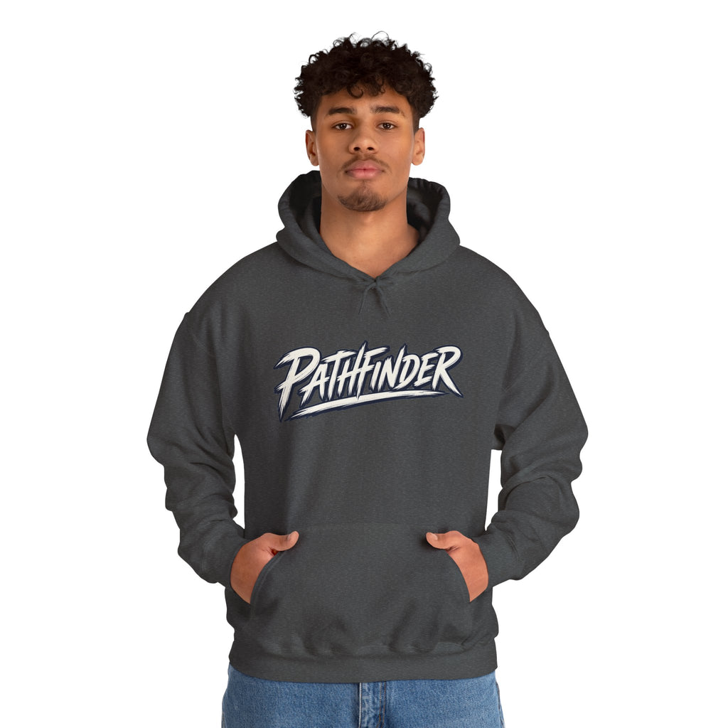 Pathfinder Graphic Hoodie — Retro Script Logo Pullover
