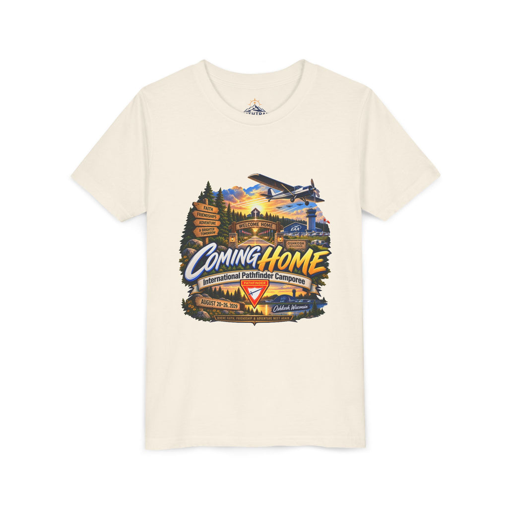 International Pathfinder Camporee - Stand Strong - Osh Kosh T-Shirt/Youth Tee — "Coming Home"