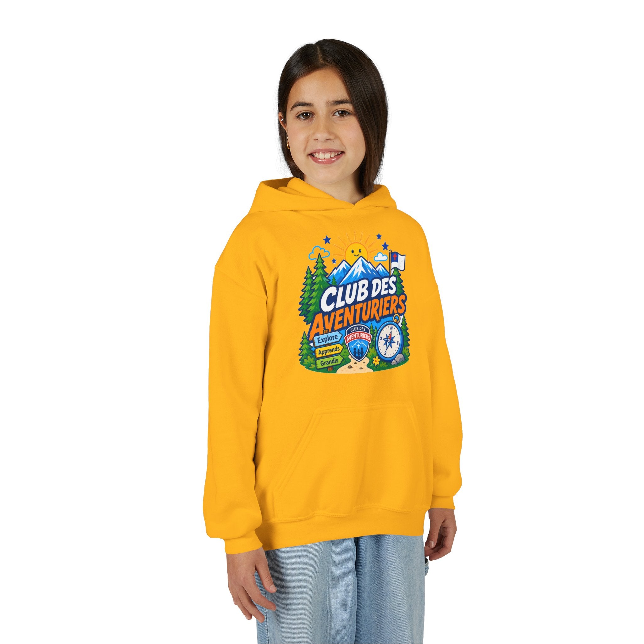 Club des Aventuriers Sweatshirt à Capuche (Enfants) | Design de Camping