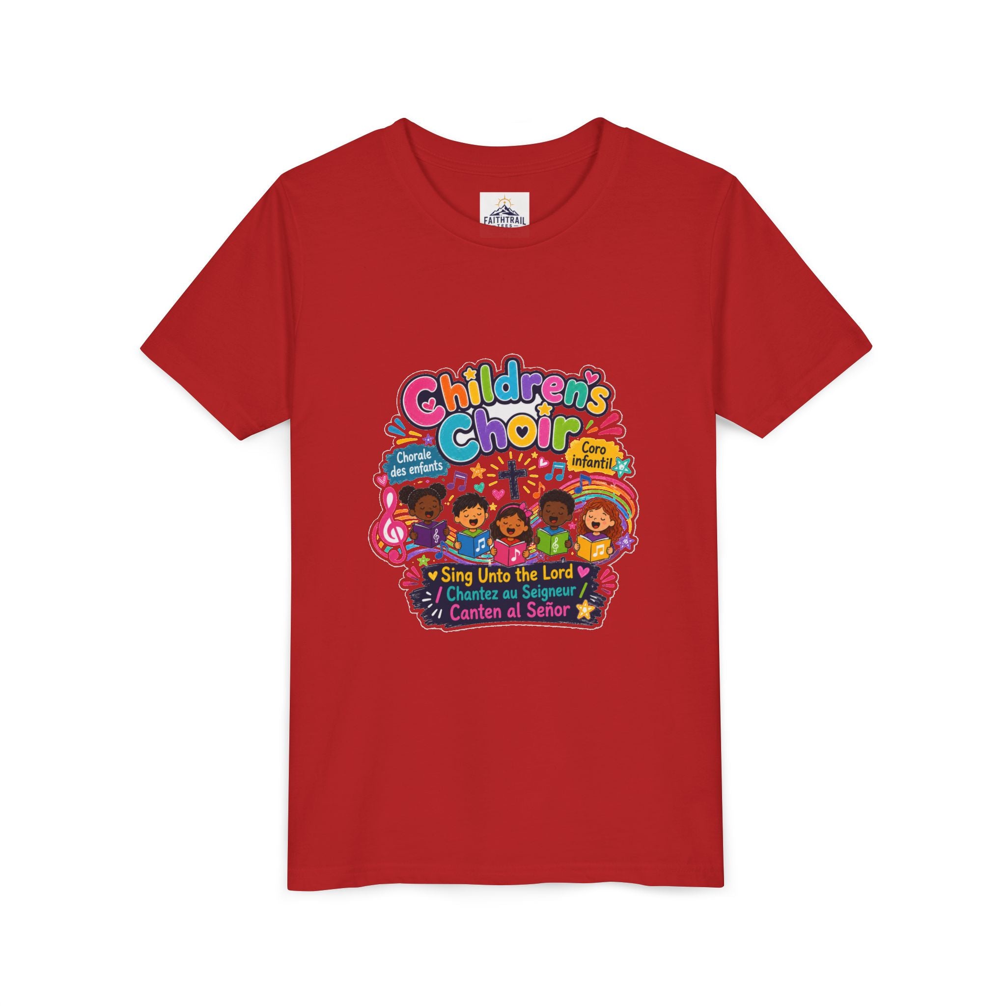 Children's Choir Youth Tee — Colorful 'Children's Choir' Gospel Music Shirt for Kids