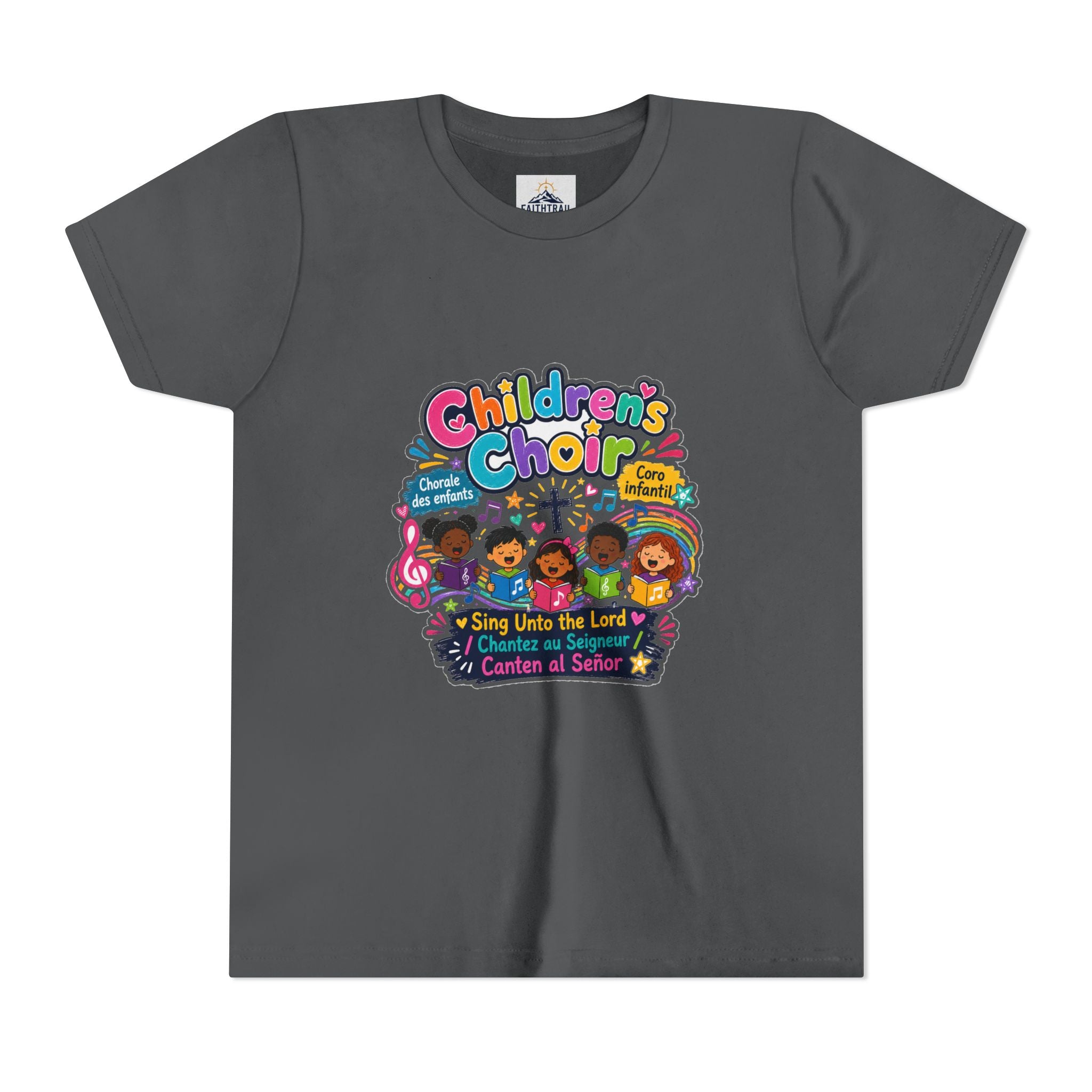 Children's Choir Youth Tee — Colorful 'Children's Choir' Gospel Music Shirt for Kids